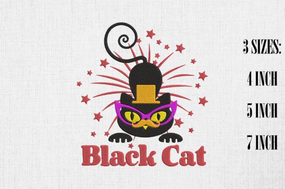 Black Cat Fireworks Halloween Embroidery Review
