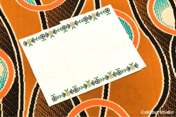 Double Arrow Floral Border