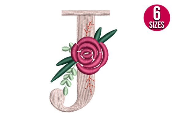 Floral Alphabet J Letter