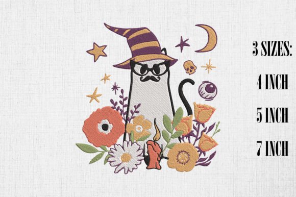 Floral Black Cat Halloween Embroidery Review