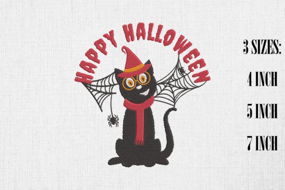 Happy Halloween Black Cat Embroidery Review