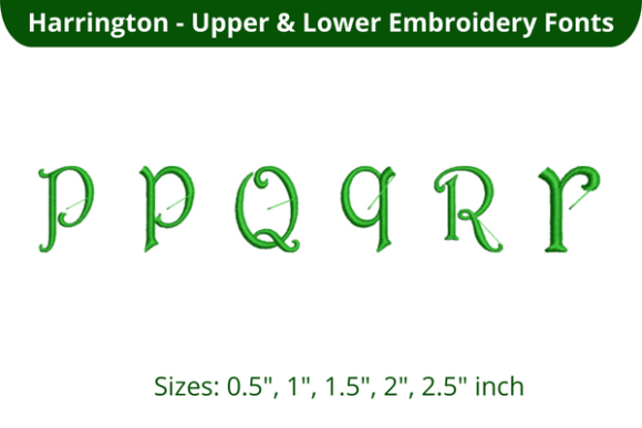Harrington Font PQR Review for Sweatshirt Embroidery