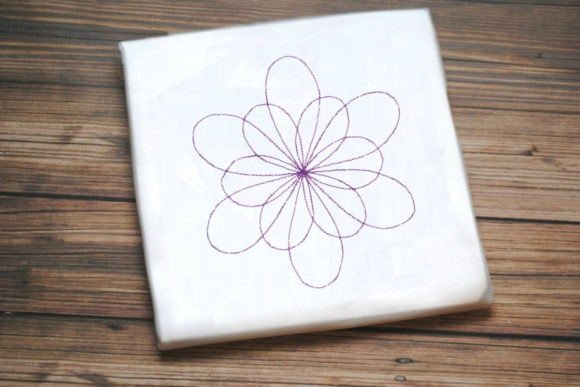 Purple One Line Flower