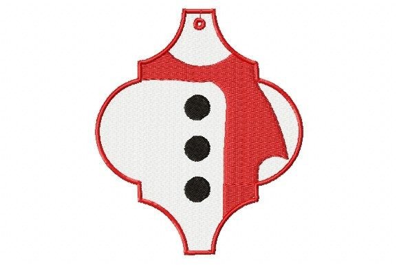 Snowman Key Fob Arabesque Ornament